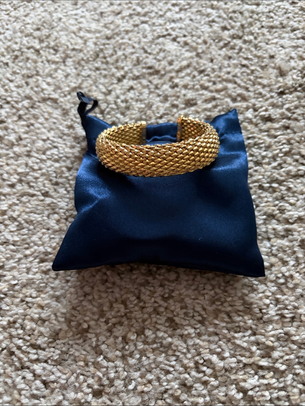 QVC Gold Mesh Cuff Bracelet